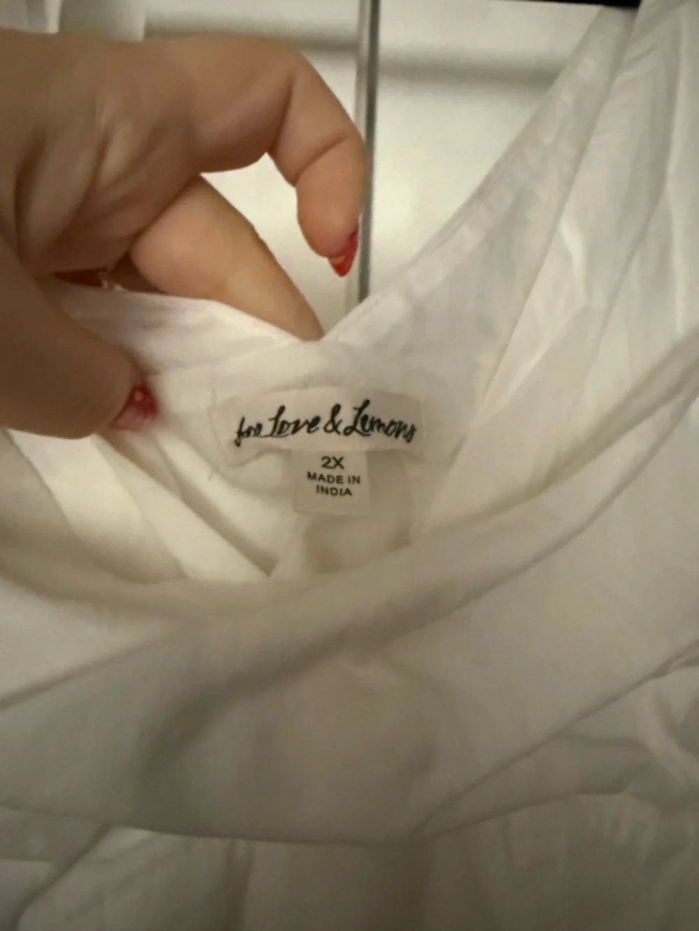 For Love & Lemons White V‑Neck Puff Sleeve Midi Dress - Picture 6 of 9